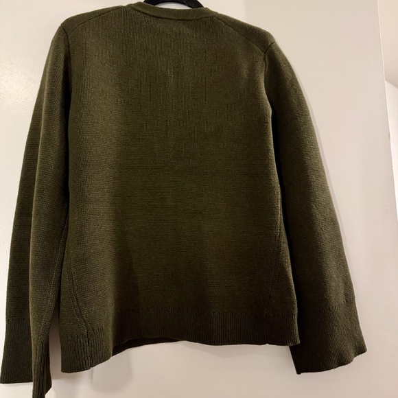 Alex Mill Provence Sweater Jacket In Olive Cotton Cashmere nwt Sz M - Picture 2 of 8